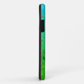 緑と青の模様にキュートなキノコの絵 Case-Mate iPhoneケース (裏面/右)