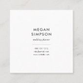 緑と青の水の色のフローラリース スクエア名刺 (裏面)