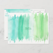 緑と青の水の色ハローポストカード ポストカード (正面/裏面)