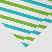 緑と青の水平クリスマスホワイトストライプ・クリスマス 薄葉紙 (詳細)