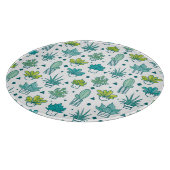 緑と青の水彩の多汁のパターン カッティングボード (角)