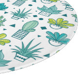 緑と青の水彩の多汁のパターン カッティングボード (角)