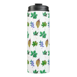 緑と青の水色の葉 タンブラー