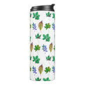 緑と青の水色の葉 タンブラー (回転左)