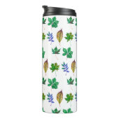 緑と青の水色の葉 タンブラー (回転右)