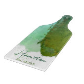 緑と青の水色モノグラム設立 カッティングボード (角)