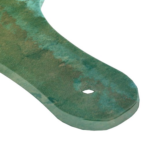 緑と青の水色モノグラム設立 カッティングボード (角)