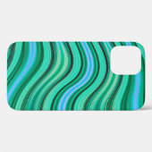 緑と青の波状のストライプパターンCase-Mate iPho Case-Mate iPhoneケース (裏面 (横))