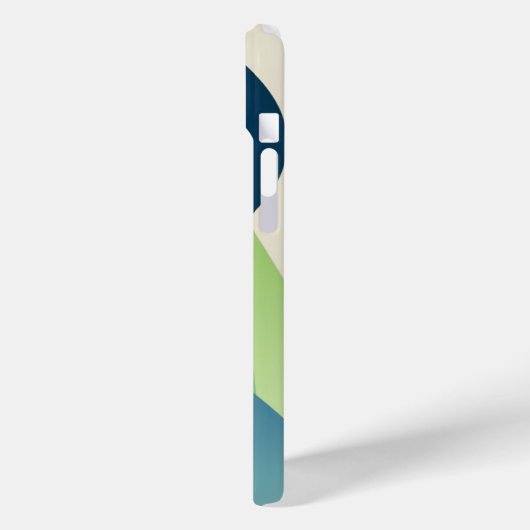 緑と青の波状型枠 Case-Mate iPhoneケース (裏面 / 左)