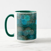 緑と青の無地の円 マグカップ (左)