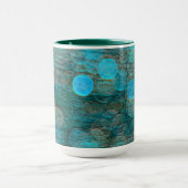 緑と青の無地の円 マグカップ (中央)