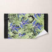 緑と青の熱帯植物 バスタオルセット (ハンドタオル)