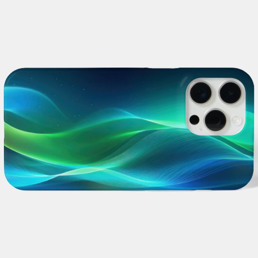 緑と青の白熱［赤熱］光を放つ線 Case-Mate iPhoneケース (裏面 (横))