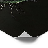 緑と青の目をした黒猫 ポスター (角)