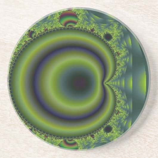 緑と青の穿刺 コースター (正面)