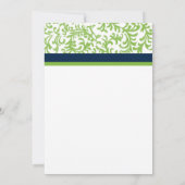 緑と青の結婚式招待状 招待状 (裏面)