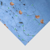 緑と青の自然モダン抽象芸術の葉 薄葉紙 (詳細)