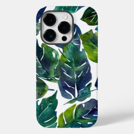 緑と青の葉植物学 Case-Mate iPhone 14 PROケース