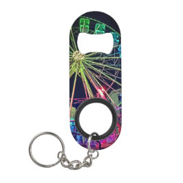 緑と青の観覧車 キーホルダー栓抜き