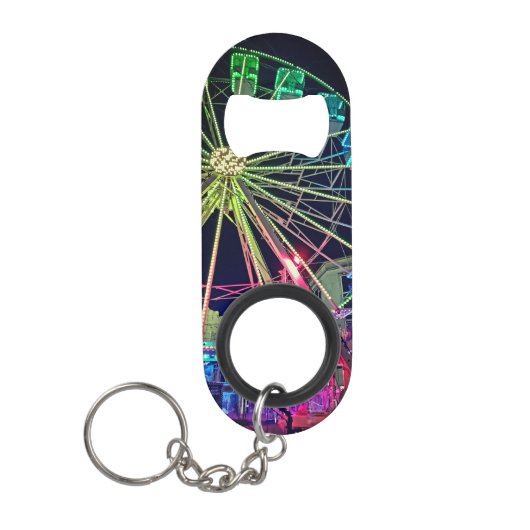 緑と青の観覧車 キーホルダー栓抜き (正面)