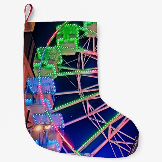 緑と青の観覧車 スモールクリスマスストッキング (正面)