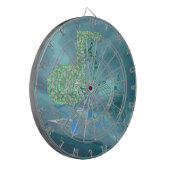 緑と青の音楽ノート抽象芸術2 Dartボード ダーツボード (正面左)