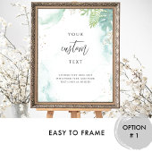 緑と青カスタムのシックな文字の看板 ポスター