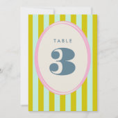 緑と青ストライプのはっきりした表番号 (正面)