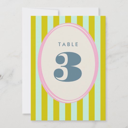 緑と青ストライプのはっきりした表番号 (正面)