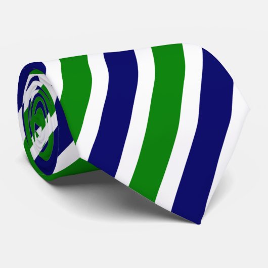 緑と青ストライプの ネクタイ (ロール)