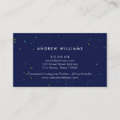 緑と青鮮やかのモダンはっきりした線 名刺 (裏面)