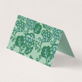 緑と青鮮やか花はっきりした模様記号 名刺 (裏面)