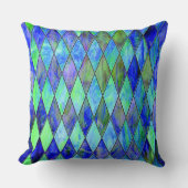 緑と青 クッション (正面)