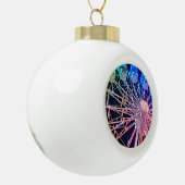 緑と青 セラミックボールオーナメント (左)