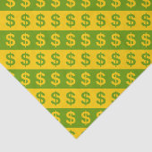 緑と黄のドルのシンボルや象徴パストライプのターン 薄葉紙 (詳細)