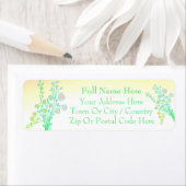 緑と黄のミニティ ラベル (インサイチュ)