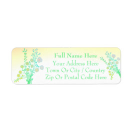 緑と黄のミニティ ラベル