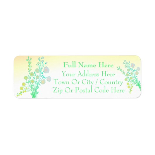 緑と黄のミニティ ラベル (正面)