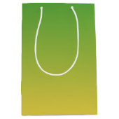緑と黄グラデーション色 ミディアムペーパーバッグ (正面)