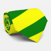 緑と黄ストライプののタイ(厚いストライプ) ネクタイ (ロール)