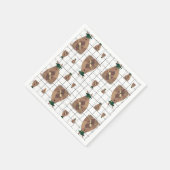 緑と黄テキサス州卒業アルマジロ スタンダードカクテルナプキン (角)