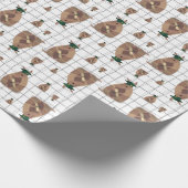 緑と黄テキサス州卒業アルマジロ ラッピングペーパー (角)