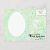 緑と黄絵を描卵 ポストカード (裏面)