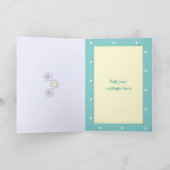 緑と黄色と写真の誕生日 カード (内部)