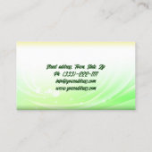 緑と黄色のグラデーション健康ライフ/ダイエットカード 名刺 (裏面)