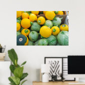 緑と黄色のスカッシュ ポスター (ホームオフィス)