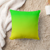 緑と黄色のネオン勾配 クッション (ブランケット)