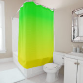 緑と黄色のネオン勾配 シャワーカーテン (インサイチュ)