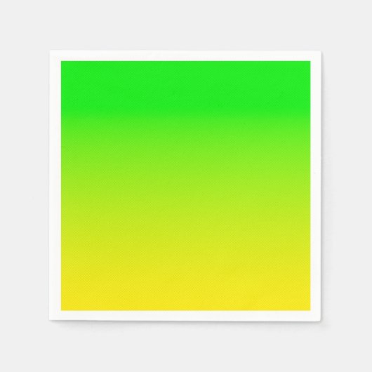 緑と黄色のネオン勾配 スタンダードカクテルナプキン (正面)