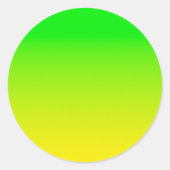 緑と黄色のネオン勾配 ラウンドシール (正面)